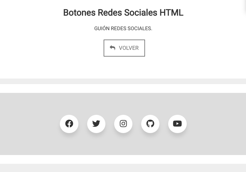 Botones de Redes Sociales HTML