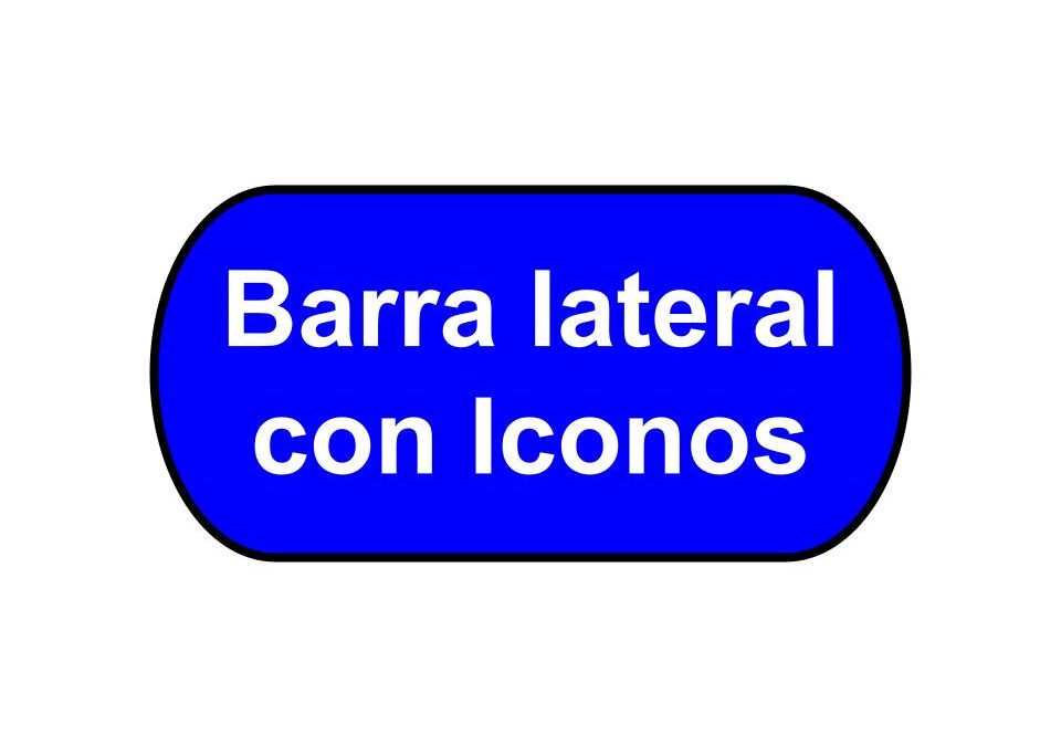 Barra lateral con Iconos