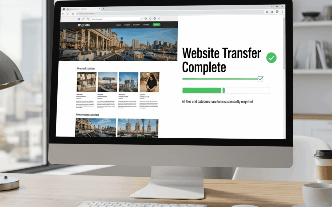 Iniciar la transferencia de un sitio web.