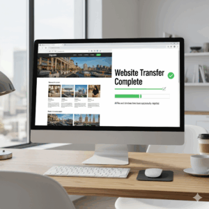 Iniciar la transferencia de un sitio web.